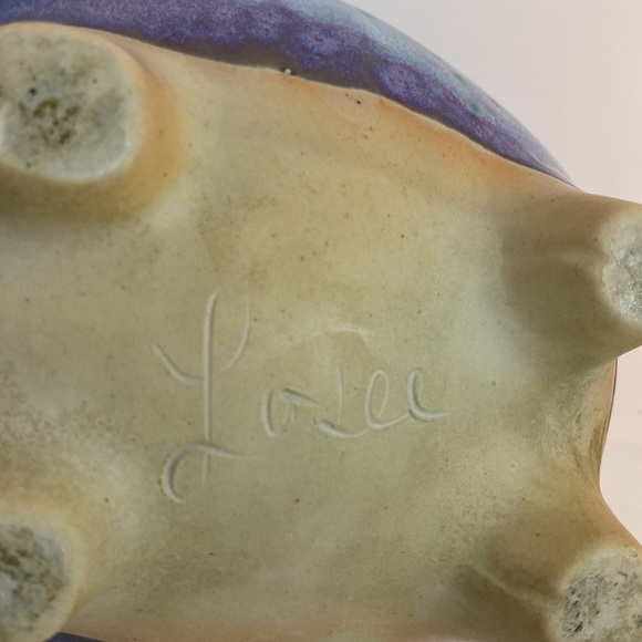 Stoneware Pottery Pig Piggy Bank Handcrafted - Picture 11 of 13